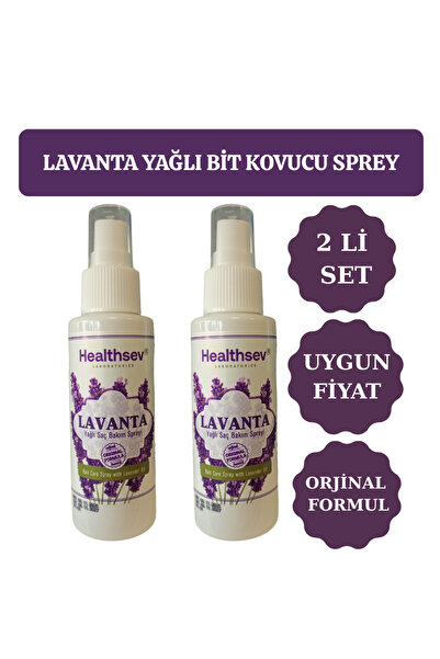 Healthsev 2 adet Lavanta yağlı Bit kovucu Saç Bakım Spreyi 100 ml