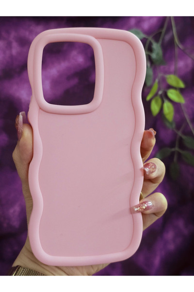 Magic Ring حافظة لهاتف Vivo Y35 4G متوافقة مع حافظة ذات ملمس ناعم وحواف مموجة باللون الوردي