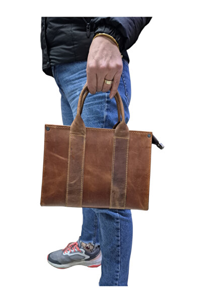 MelAlp Women's Genuine Crazy Leather Hand Shoulder Bag Handcrafted