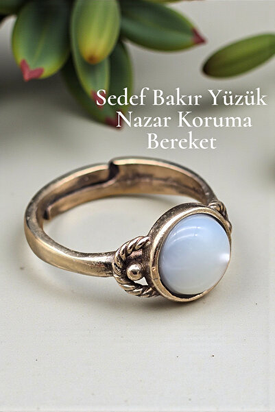 NBS Beautiful Naturel Stones Copper Ring Adjustable Multi Quality 100% Pure Copper Natural Stone