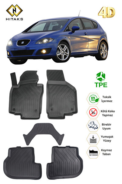 Hitaks Seat Leon Oto Paspas 2006-2012 Arası Uyumlu 4D Paspas