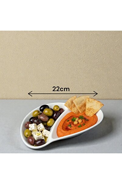 cc bin shihon حصن مقبلات ميلامين ابيض مقاس 22سم