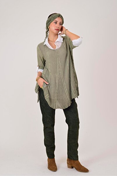 Marjinal Kadın Dantel Detaylı Fularlı Üçlü Takım