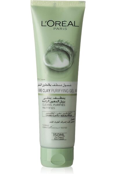 Ruby غسول الوجه باريس بيور كلاي الأخضر مع خلاصة الأوكالبتوس، ينقي البشرة ويمن...