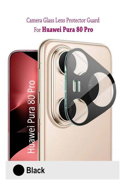 Generic واقي شاشة وعدسة كاميرا هاتف هواوي بورا 80 برو - أسود
