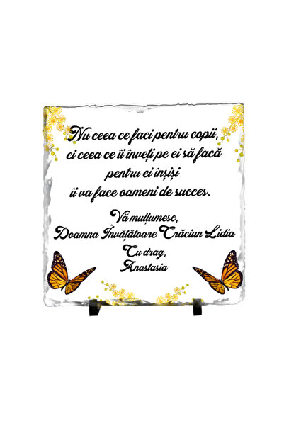 Bee Funky Personalized Slate Plaque 15 x 15 cm Teacher