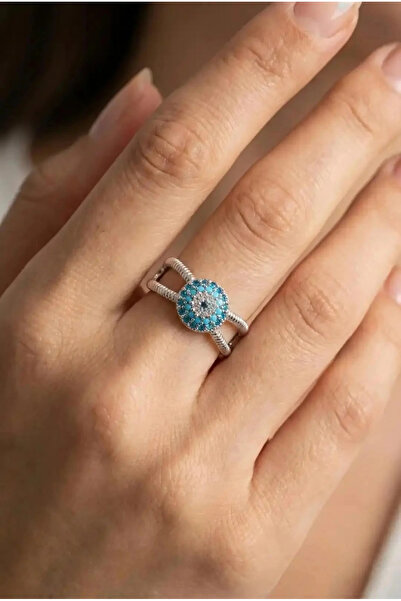 Dorvina Silver Color Evil Eye Bead Model Women's Ring Does Not Tarnish |   St...
