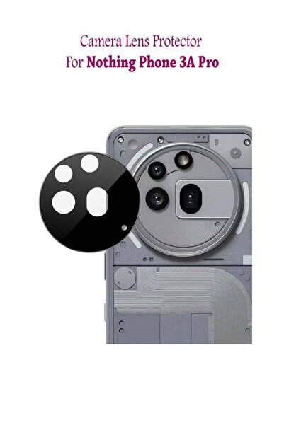 Generic Nothing Phone 3A Pro For Camera Lens Screen Protector - Black