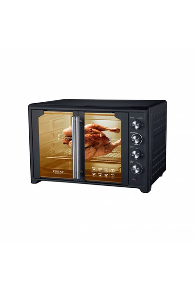 Rebon Electric Oven with Grill, French Design, 100L, Black