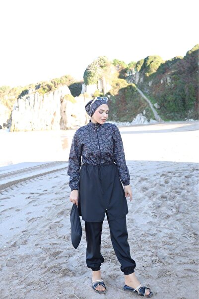 TrendModessa Μαγιό με ρυθμιζόμενη ζώνη και τσάντα δώρο, ελαστικό, πλήρως καλυ...