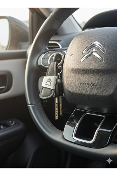 ASYA GIFTS Citroen Metal Koža Auto Privezak za ključeve