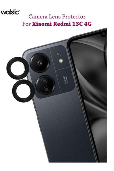 Generic واقي شاشة وعدسة كاميرا هاتف شاومي ريدمي 13 سي - أسود