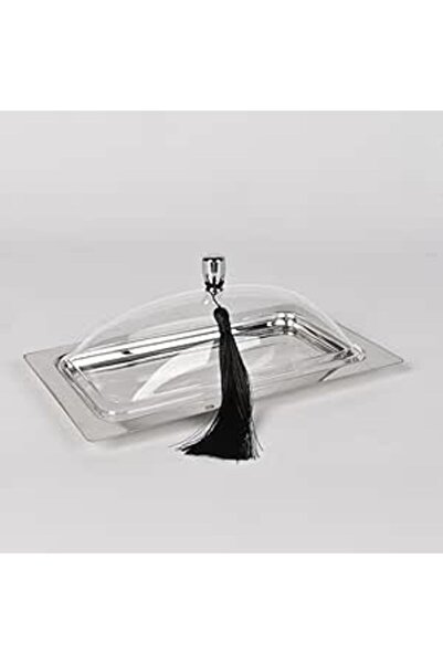 Generic Cake Tray with Transparent Acrylic Cover 26x15 cm