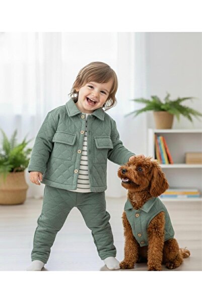 P&H BABYWEAR طقم مكون من 3 قطع للأطفال الرضع/الأطفال من موديل سفاري مبطن ومخط...