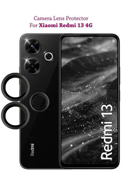 Generic واقي شاشة وعدسة كاميرا هاتف شاومي ريدمي 13 4G - أسود