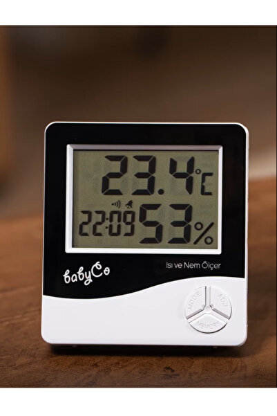 BabyCo Dijital Derece Termometre Isı Nem Alarm Dijital Termometre Oda Sıcaklı...