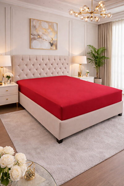 LaraLisa Double Elastic Combed Cotton Bed Sheet