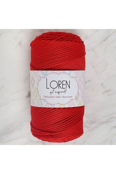 ElyxStore Soft Polyester Macrame Cord - Red - 250g - Lm019
