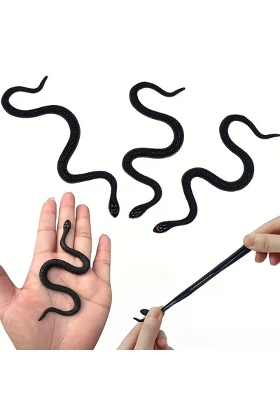 yordama Şaka Amaçlı Gerçekçi Görünümlü Yumuşak Kauçuk Yılan (Yapay Plastik)