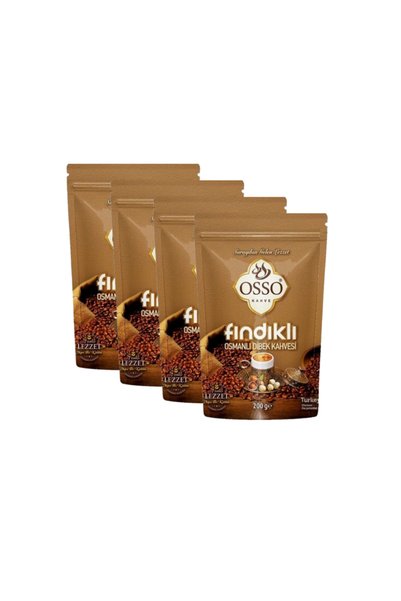 levent OSSO Fındıklı Osmanlı Dibek Kahvesi 4'lü Set