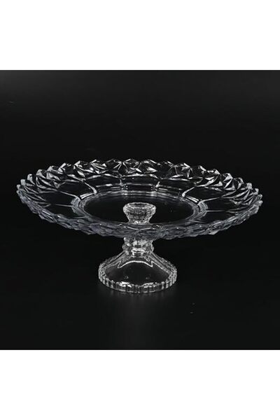 Generic Round Glass Serving Plate with Base