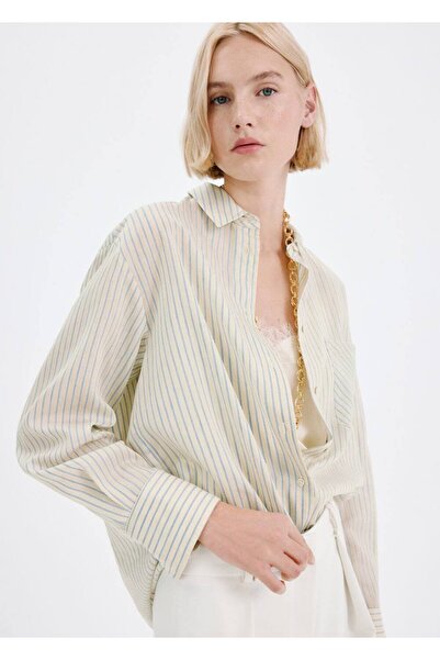 MANGO Woman Cepli lyocell gömlek