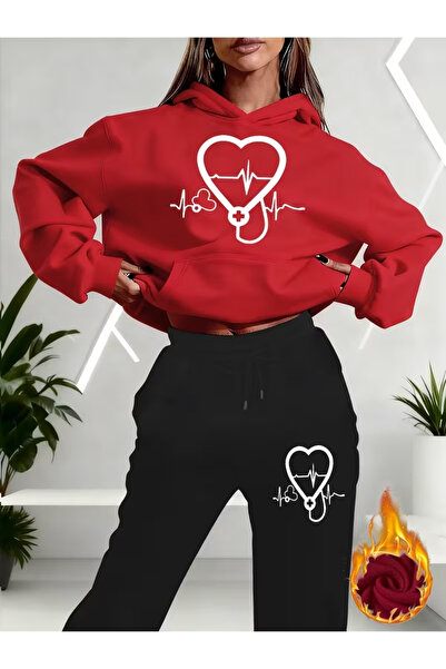 Sweet Cotton Unisex Printed Tracksuit 2-Piece Set