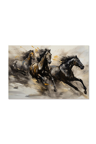 Printoot Running Horses Canvas Art Dynamic Animal Print for Bold Statement Walls