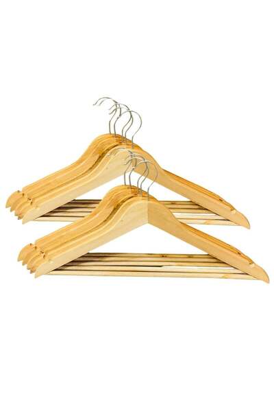 VİO Wooden Hangers 10 Pack Heavy Duty Smooth Finish Coat Hangers