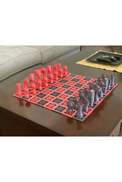 FOLİNZA Halloween Skull Chess Set Pieces Medieval Knight Chess Set Pieces