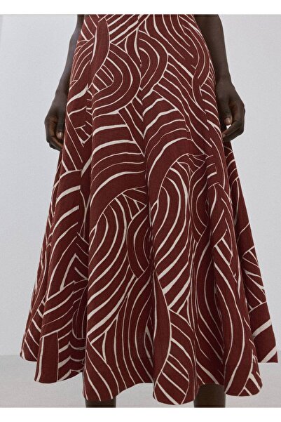 MANGO Woman Geometrik desenli A-line etek