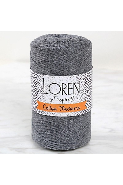 ElyxStore Cotton Macrame Gray Hand Knitting Yarn - R081 - 250g