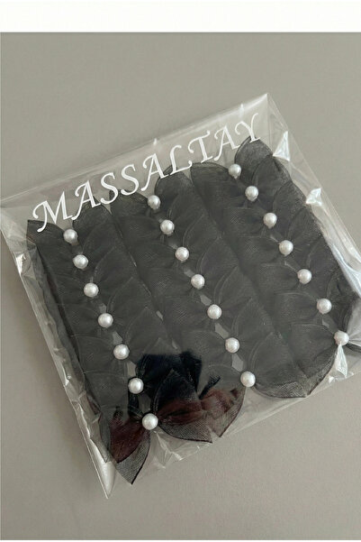 Massaltay 25 قطعة من شريط الكتان المزين باللؤلؤ على شكل فيونكة |   حلوى زفاف ...