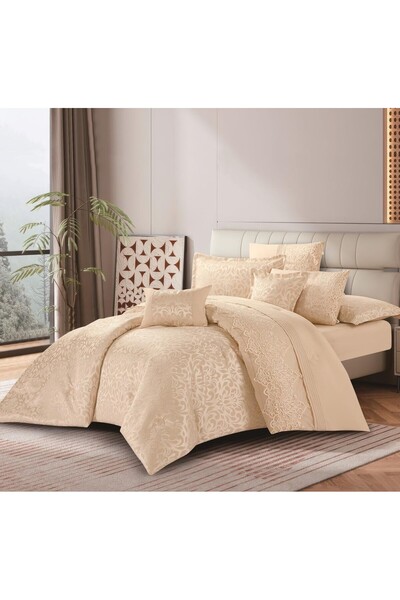 alzawia Bridal bedspread set, 8 pieces, summer bag, full filling, Chanel fabric with microfiber