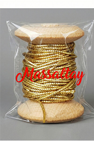 Massaltay Διακοσμητικό νήμα μονόφιλο με γκλίτερ 10 μέτρα |   Χρυσό Χρώμα |   ...
