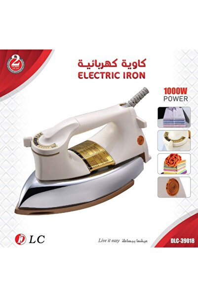 DLC كاوية كهربائية 1000 واط تسخين سريع قاعدة ستانلس تحكم حرارة للأقمشة DLC-39018