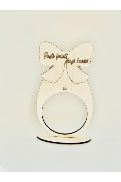 Bee Funky Decorațiune din lemn cu suport pentru ou de Paște