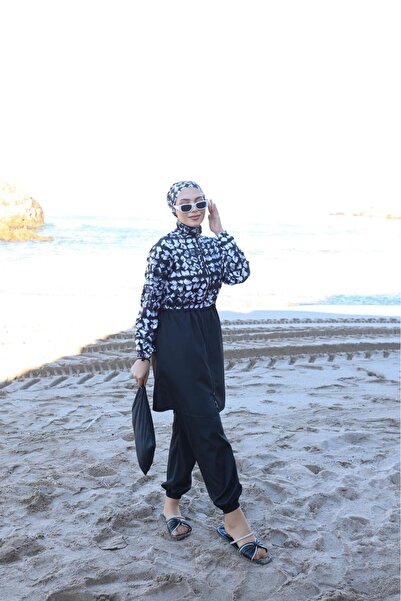 TrendModessa Μαγιό Rabia Beachwear Swim Hijab με ρυθμιζόμενη ζώνη στη μέση, ε...