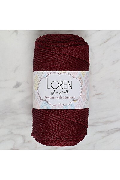 ElyxStore Soft Polyester Macrame Cord - Burgundy - 250g - Lm039