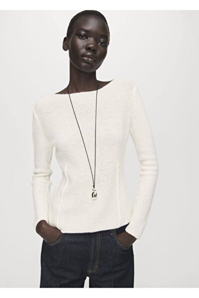 MANGO Woman Dikişli triko kazak