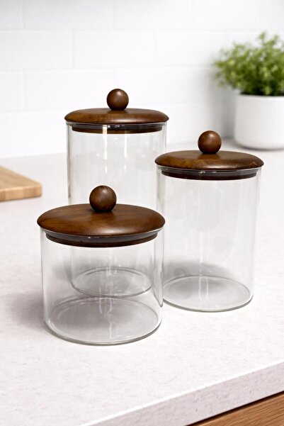 YONCA ART CONCEPT MİEN MARKA AKASYA VAKUMLU KAPAKLI CAM KAVANOZ 750 ML- TEK A...