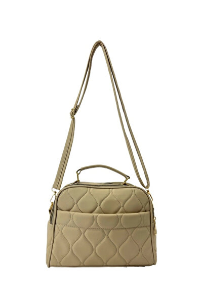 Bersia Geantă de mână și de umăr pentru femei, albă, matlasată, cu fermoar