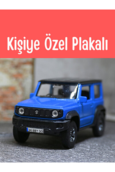 bebeym Suzuki jimny Metal Araba - 1:36 Ölçek Kişiye Özel Hediye Plakalı - Mavi