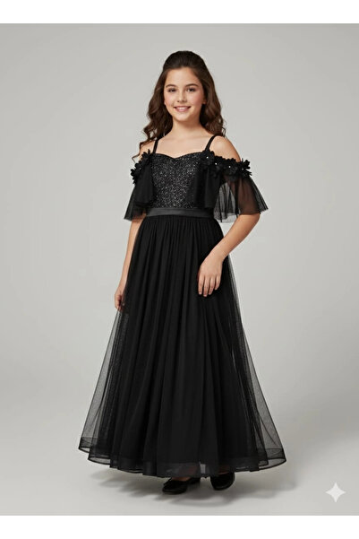 Yonca Çocuk Onbuco Kids 1347 Female Child Thin Strap Glitter Children Evening...