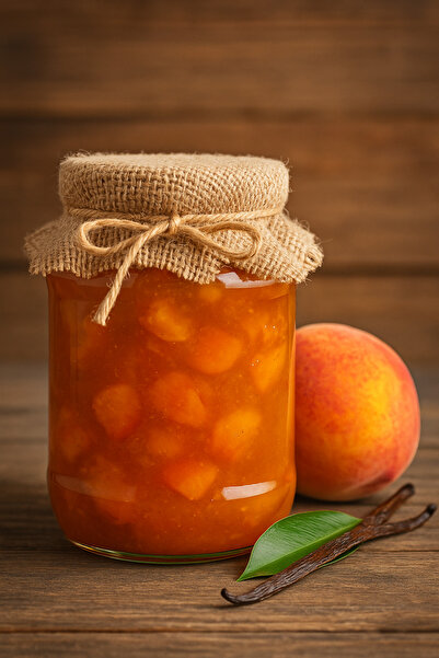 Olivia Familia Ev Yapımı Vanilyalı Şeftali Reçeli (300 g)