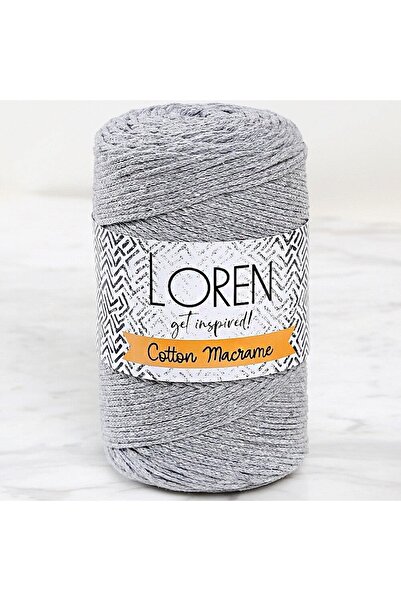 ElyxStore Cotton Macrame Gray Hand Knitting Yarn - R082 - 250g