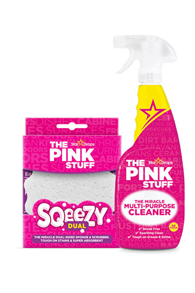 THE PINK STUFF The Pink Stuff Multi-Purpose Spray 750ml with Squeezy Dual Sponge