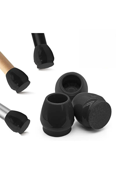 Choice 48pcs black 24/48 Pcs Chair Leg Floor Protectors Small Round Diameter 15–20mm Thick Felt Pads with R