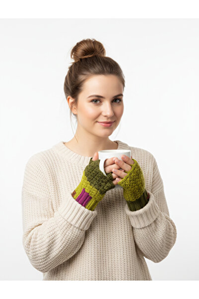 BB BİBUTİKSHOP Hand Knitted Fingerless Gloves |   Winter Warmth Stylish Design |   Daily Use
