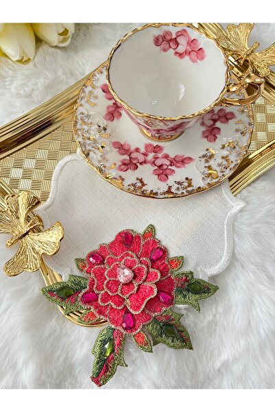 KUMSAL ÇEYİZ 2 Adet Sunumluk Peçete,Kokteyl Peçete,Kahve Yanı Sunum Peçetesi,...